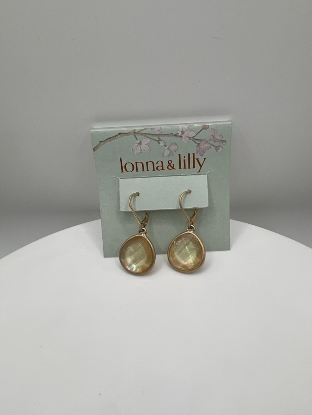 lonna & lilly Gold Iridescent Teardrop Earrings